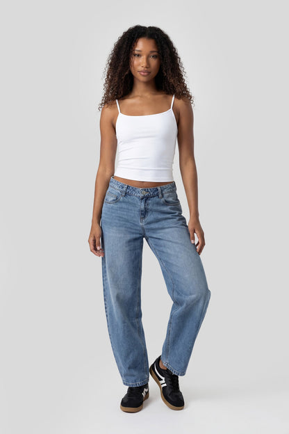 Low Rise Barrel Jean