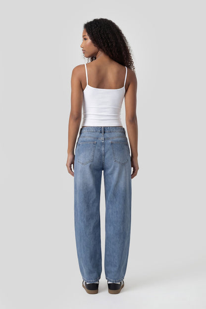 Low Rise Barrel Jean