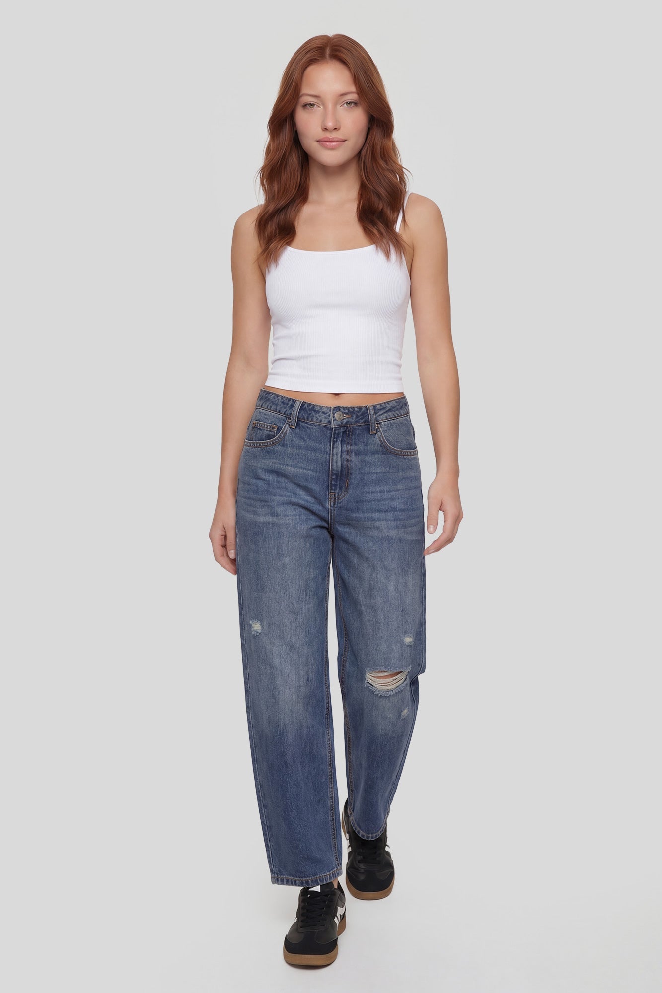 Low Rise Barrel Jean