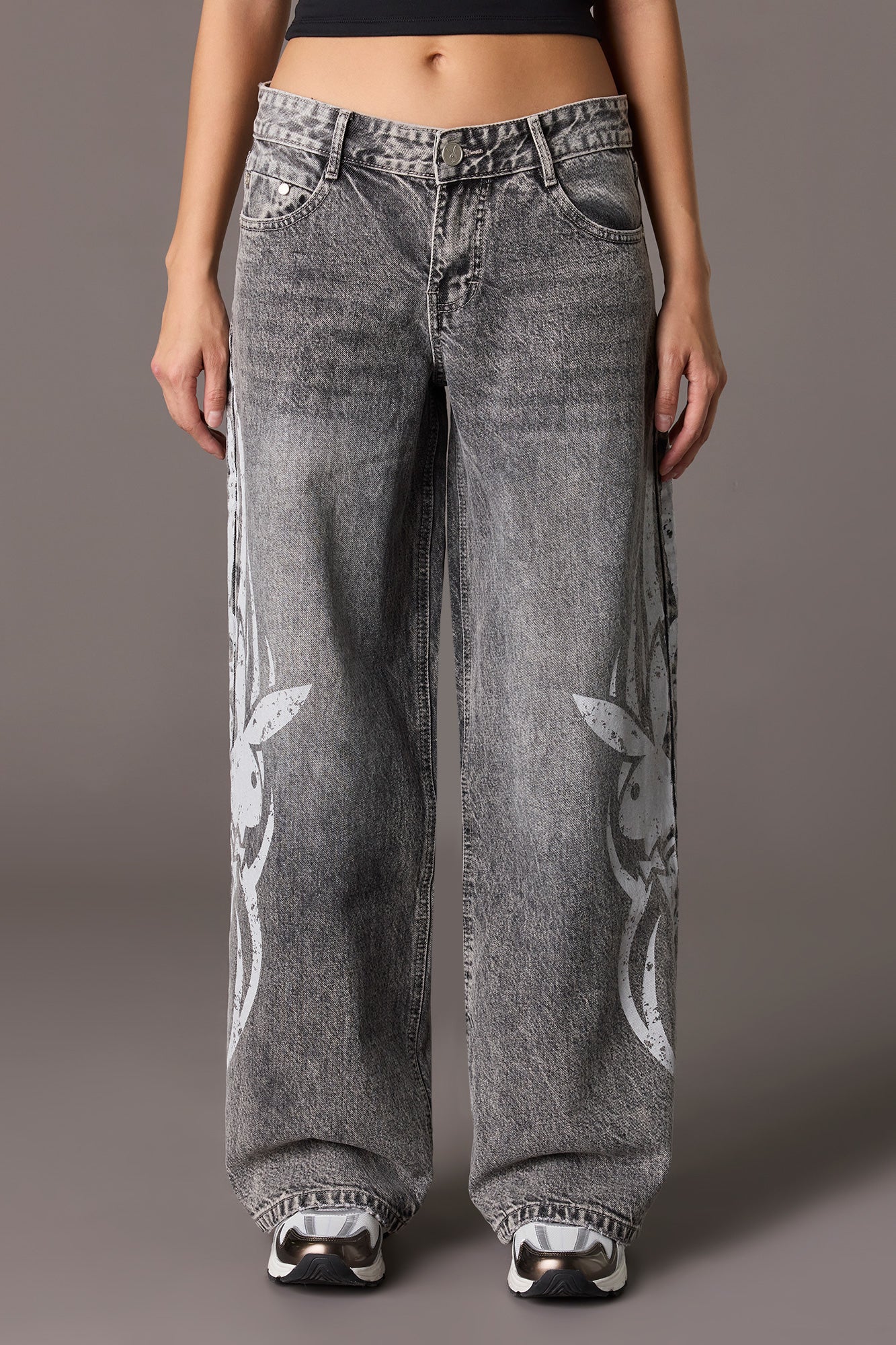 Playboy Graphic Low Rise Super Baggy Jean