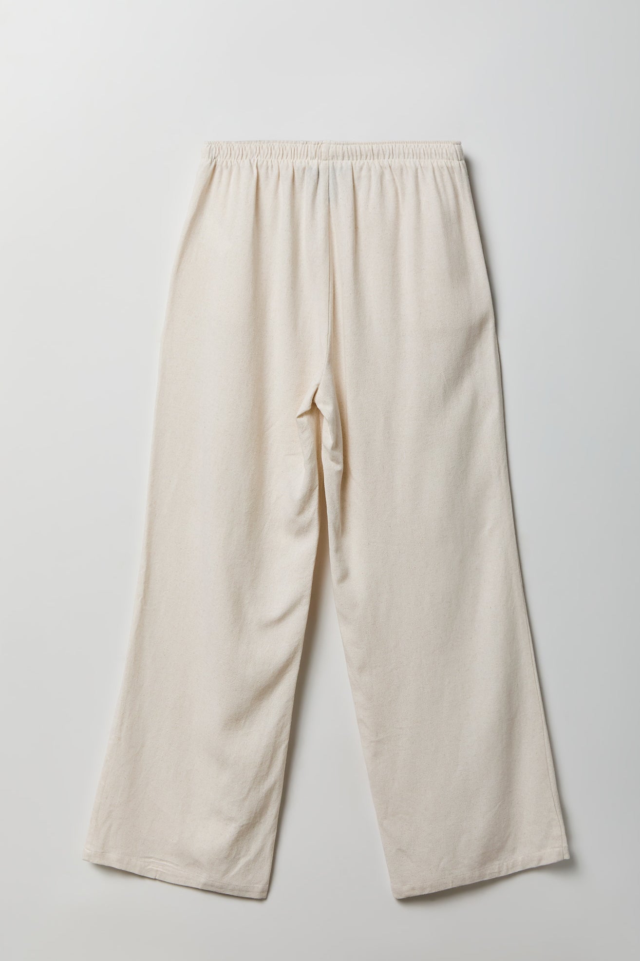 Linen-Blend Flowy Wide Leg Pant