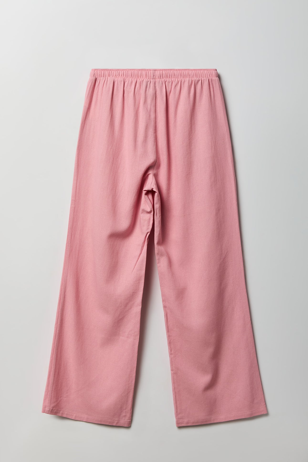 Linen-Blend Flowy Wide Leg Pant