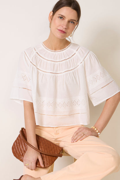 Arie Cutwork Blouse
