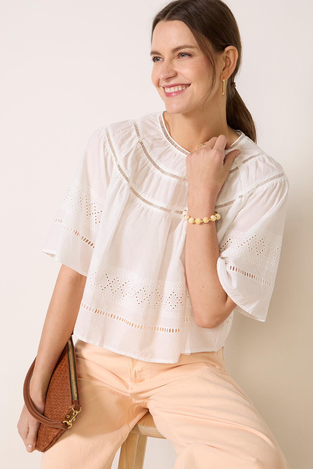 Arie Cutwork Blouse
