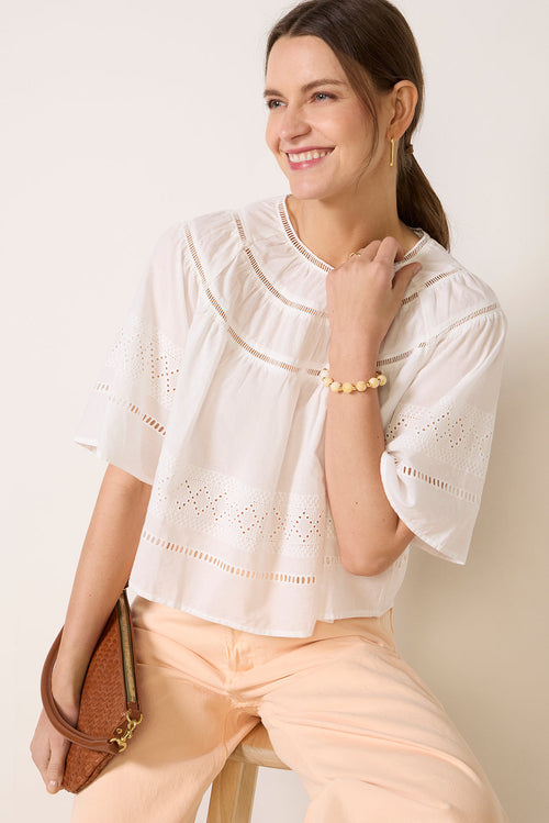 Arie Cutwork Blouse