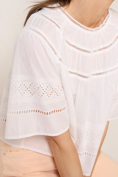 Arie Cutwork Blouse