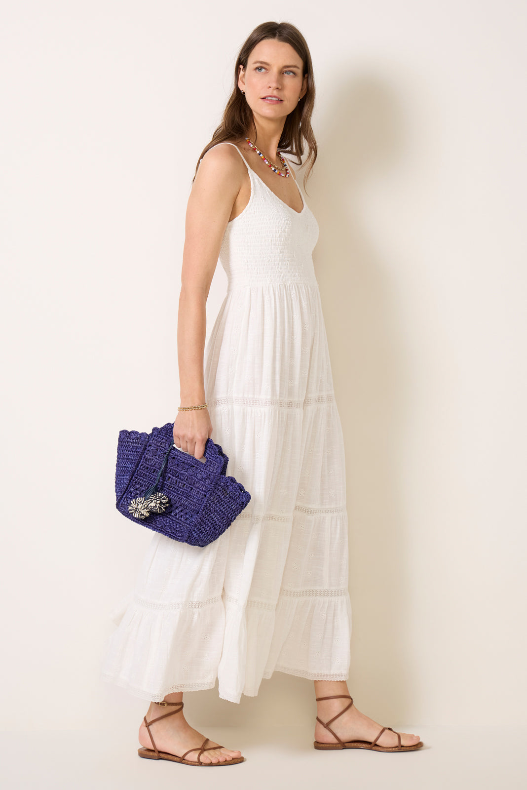 Behati Eyelet Midi Dress