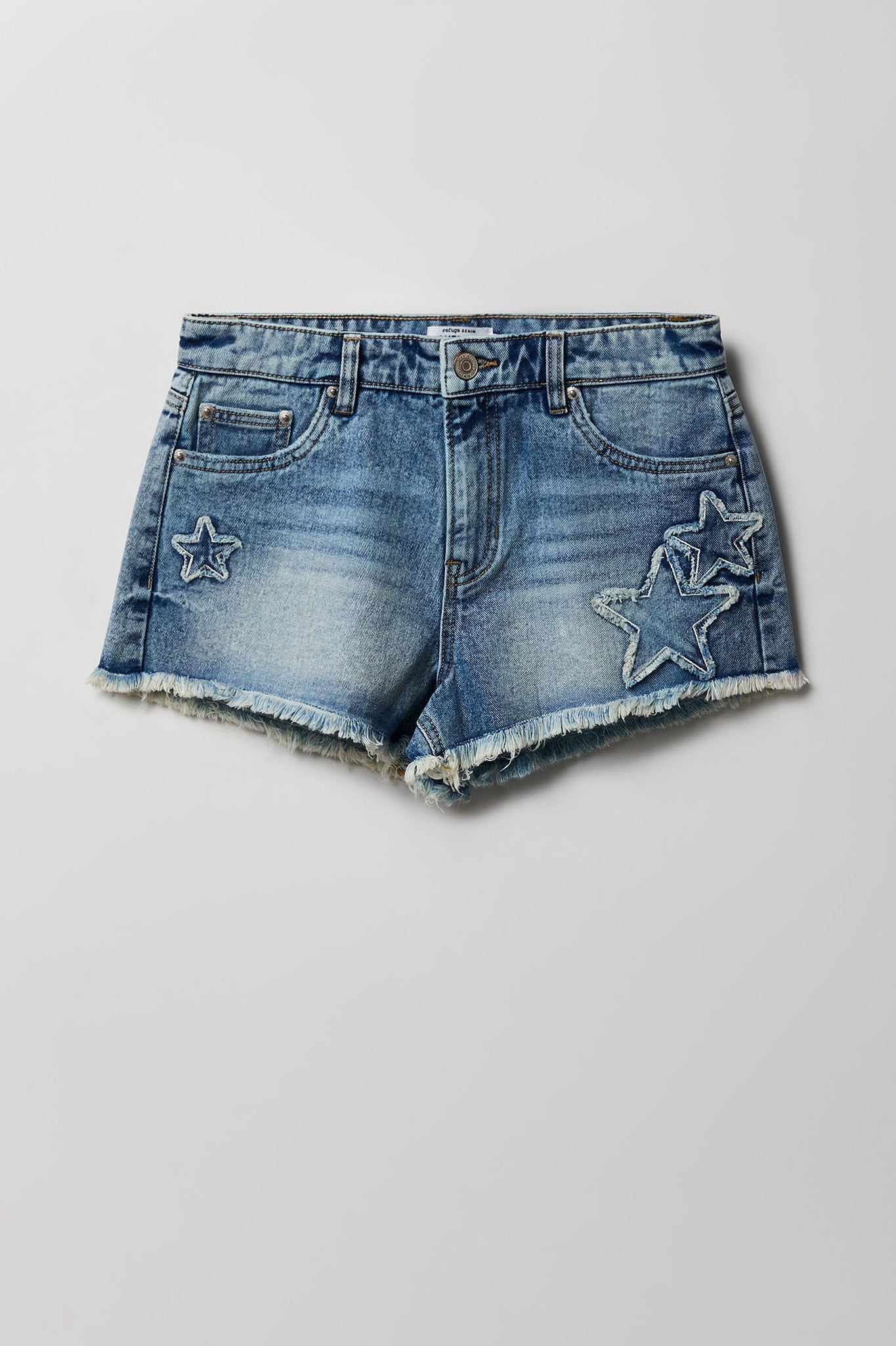 Star Stitched Vintage Medium Denim Short