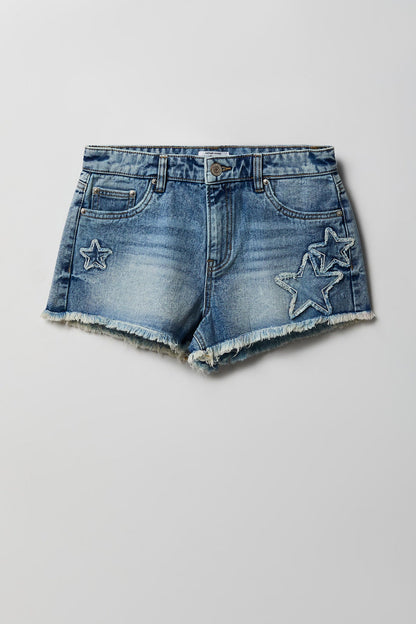 Star Stitched Vintage Medium Denim Short