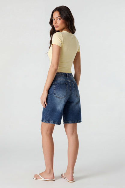 Brooklyn Low Rise Dark Jort 11" with Cherry Keychain