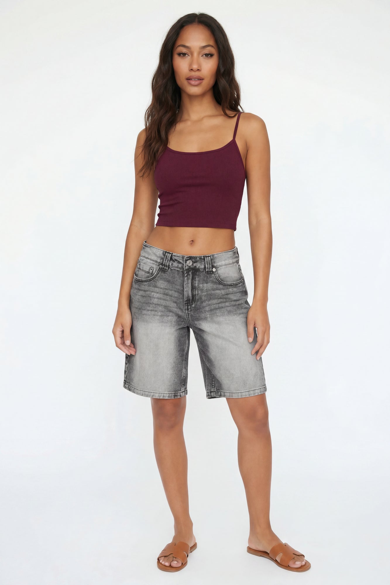 Brooklyn Graphic Low Rise Baggy Grey Jort