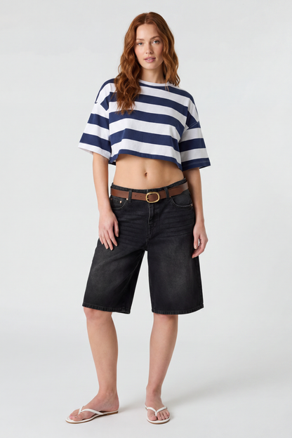 Low Rise Belted Jort 13"