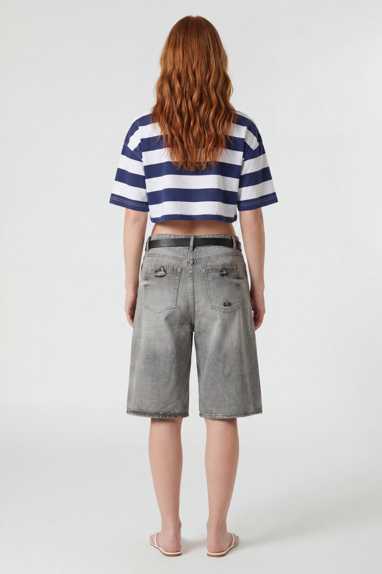 Low Rise Belted Jort 13"