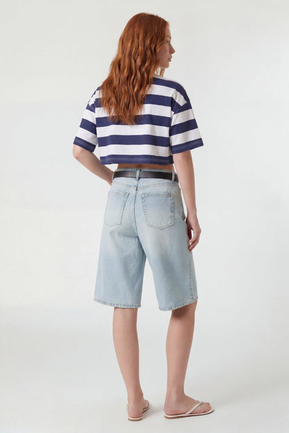 Low Rise Belted Jort 13"