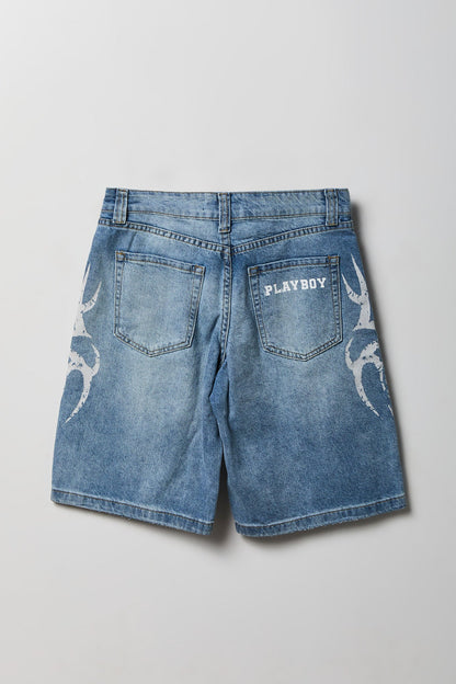 Playboy Print Low Rise Jort