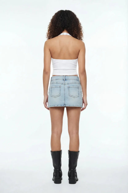 Micro Denim Skort