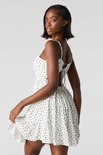 Braless Tiered Mini Dress