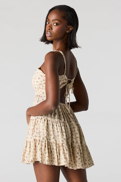 Braless Tiered Mini Dress