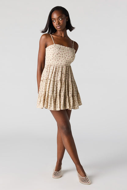 Braless Tiered Mini Dress