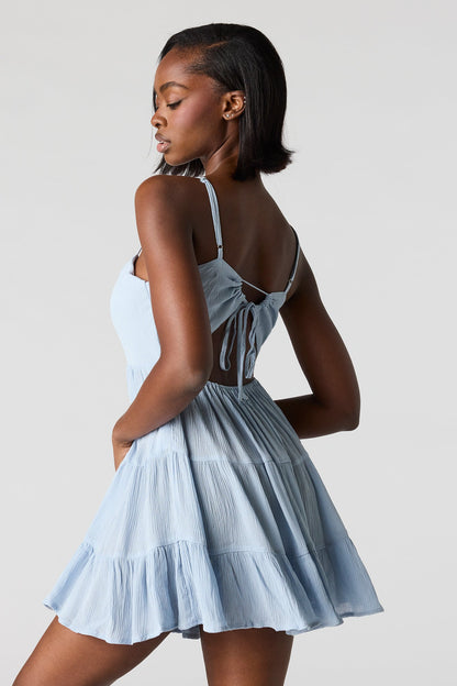 Braless Tiered Mini Dress