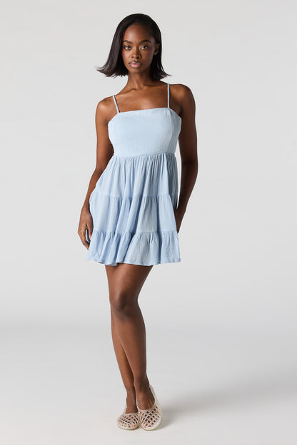 Braless Tiered Mini Dress