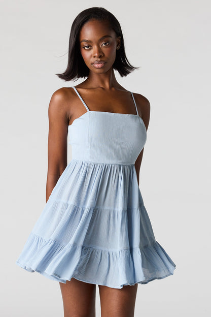 Braless Tiered Mini Dress