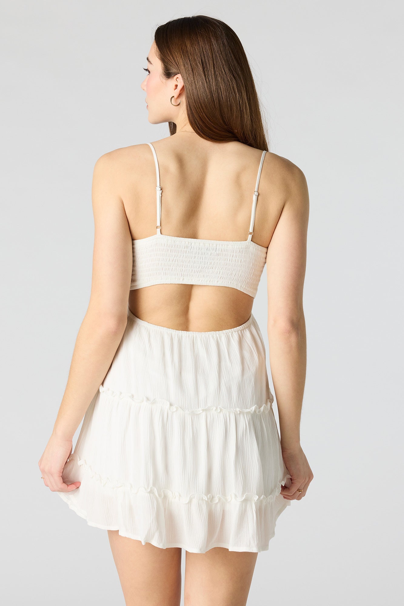 Lace Tiered Mini Dress