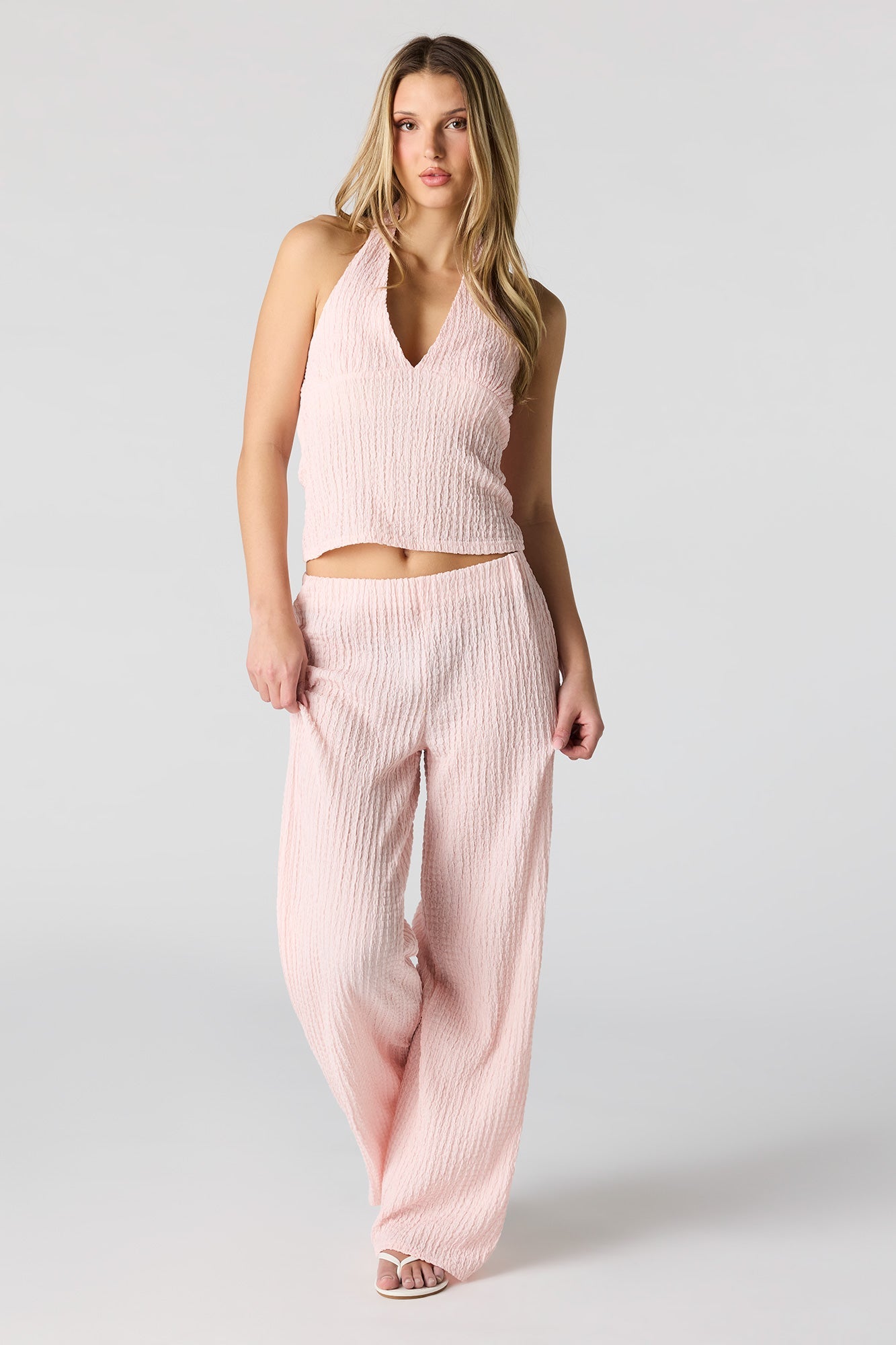 Textured Halter Top