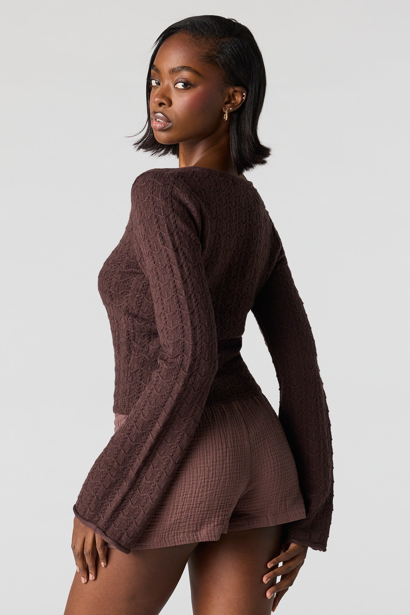 Textured Drawstring Short