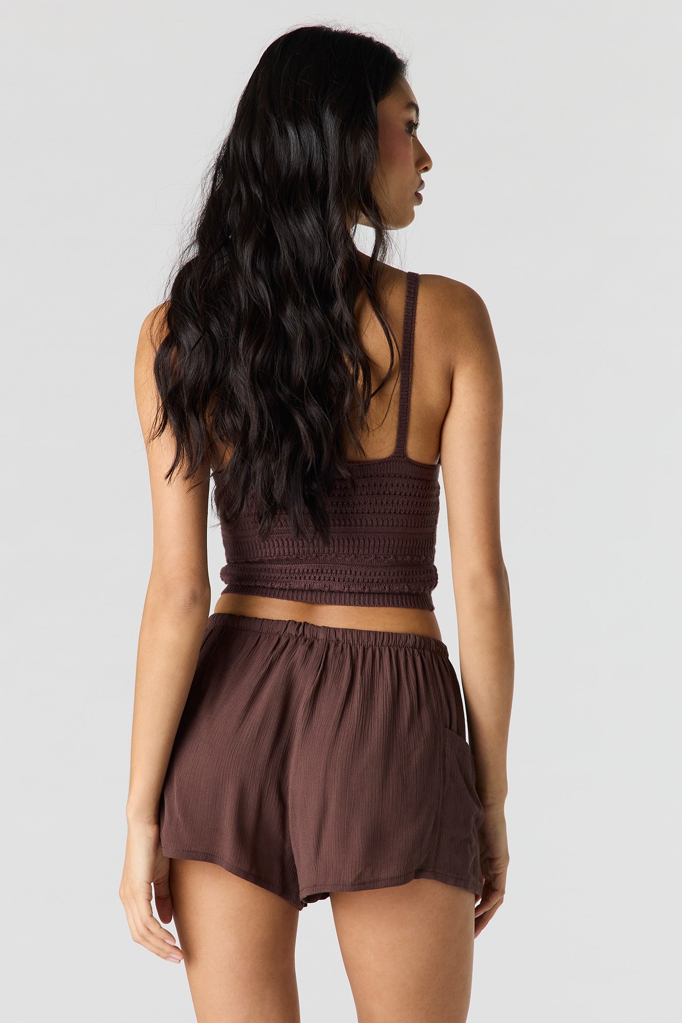 Textured Drawstring Short