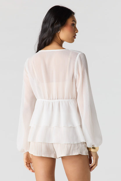 Textured Drawstring Short