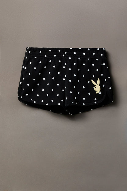 Playboy Graphic Fleece Dolphin Short 2.5"