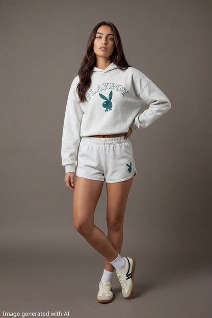 Playboy Graphic Fleece Dolphin Short 2.5"