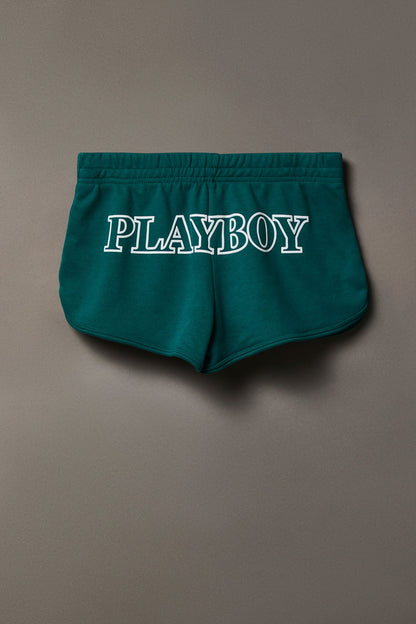 Playboy Graphic Fleece Dolphin Short 2.5"