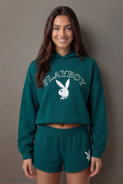 Playboy Graphic Fleece Dolphin Short 2.5"