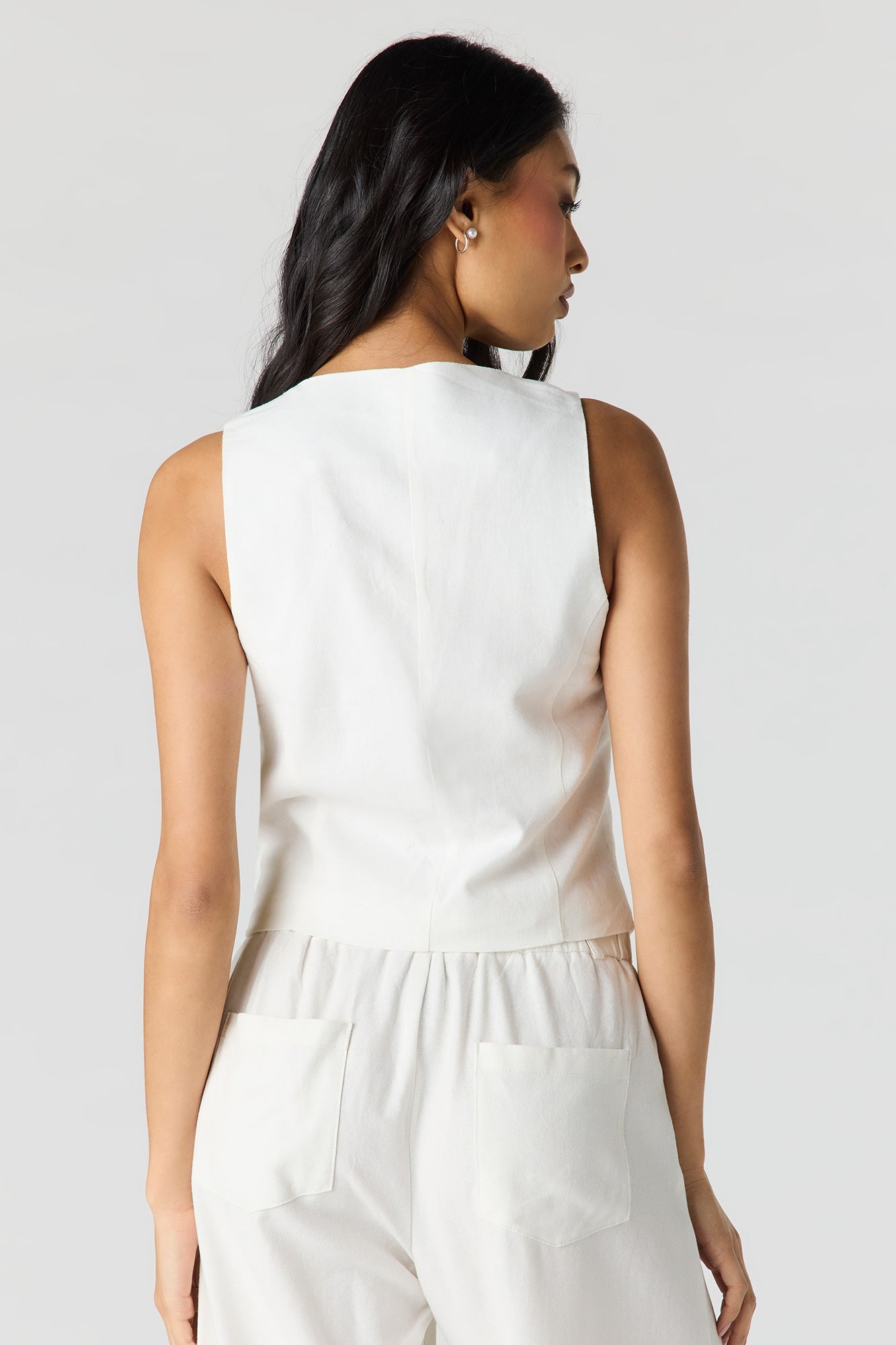 Linen-Blend Vest