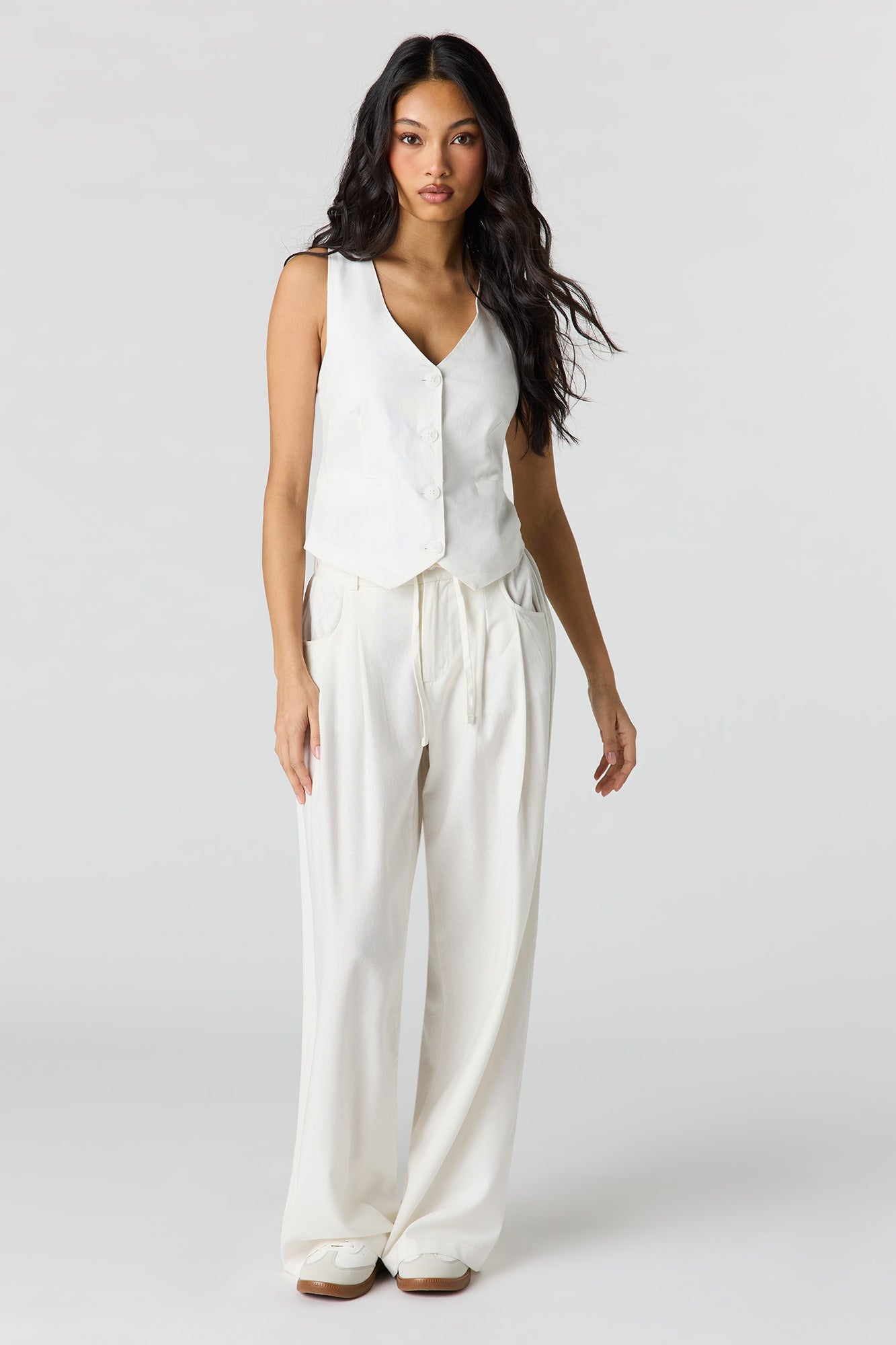 Linen-Blend Vest