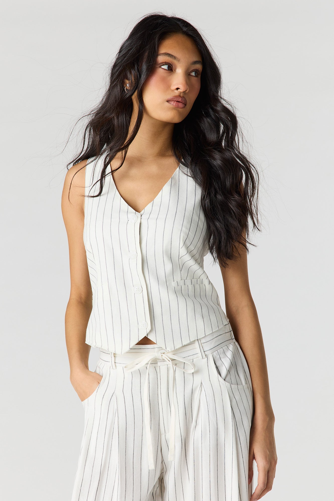 Linen-Blend Vest