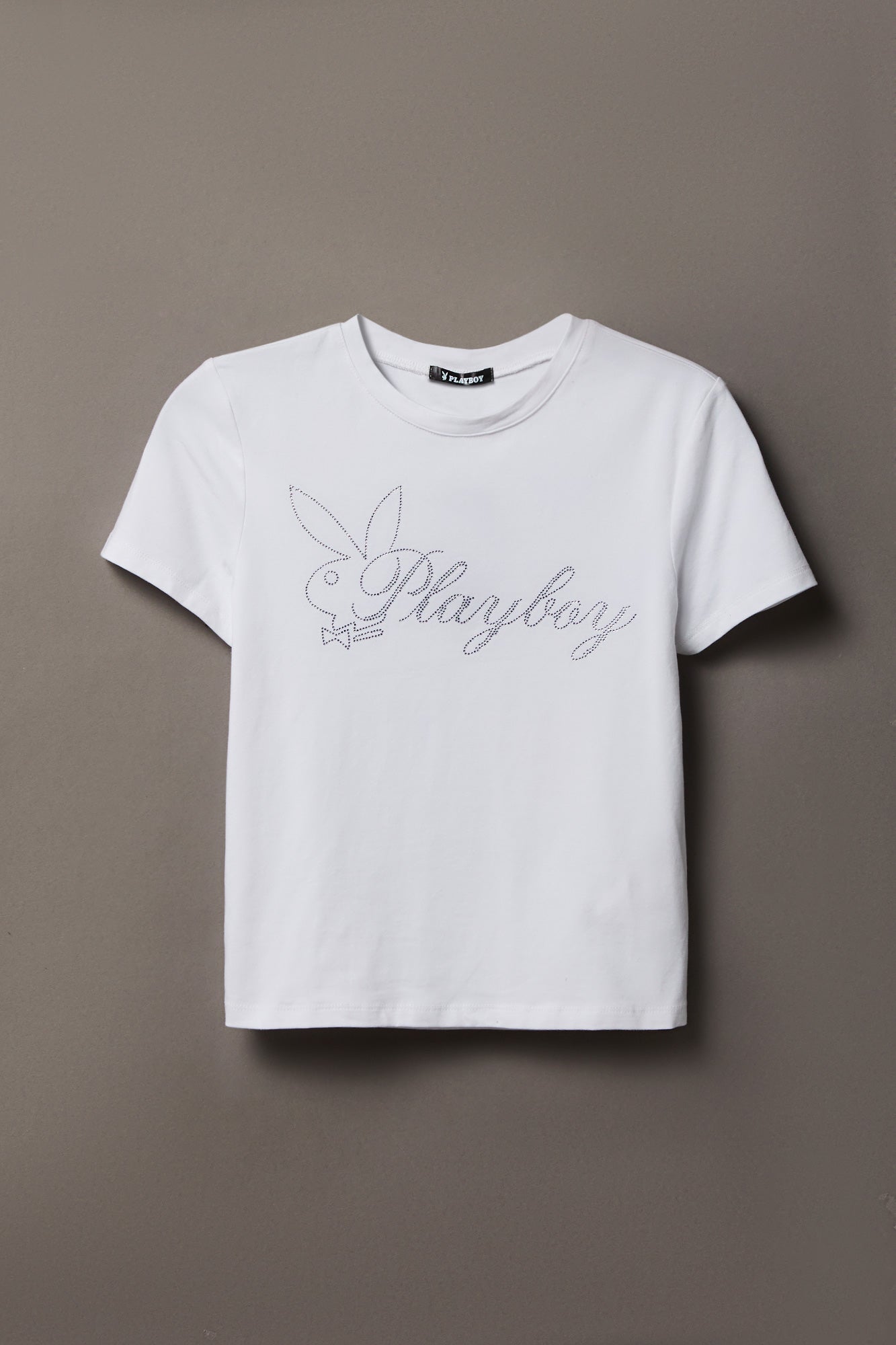 Soft Contour Playboy Rhinestone T-Shirt