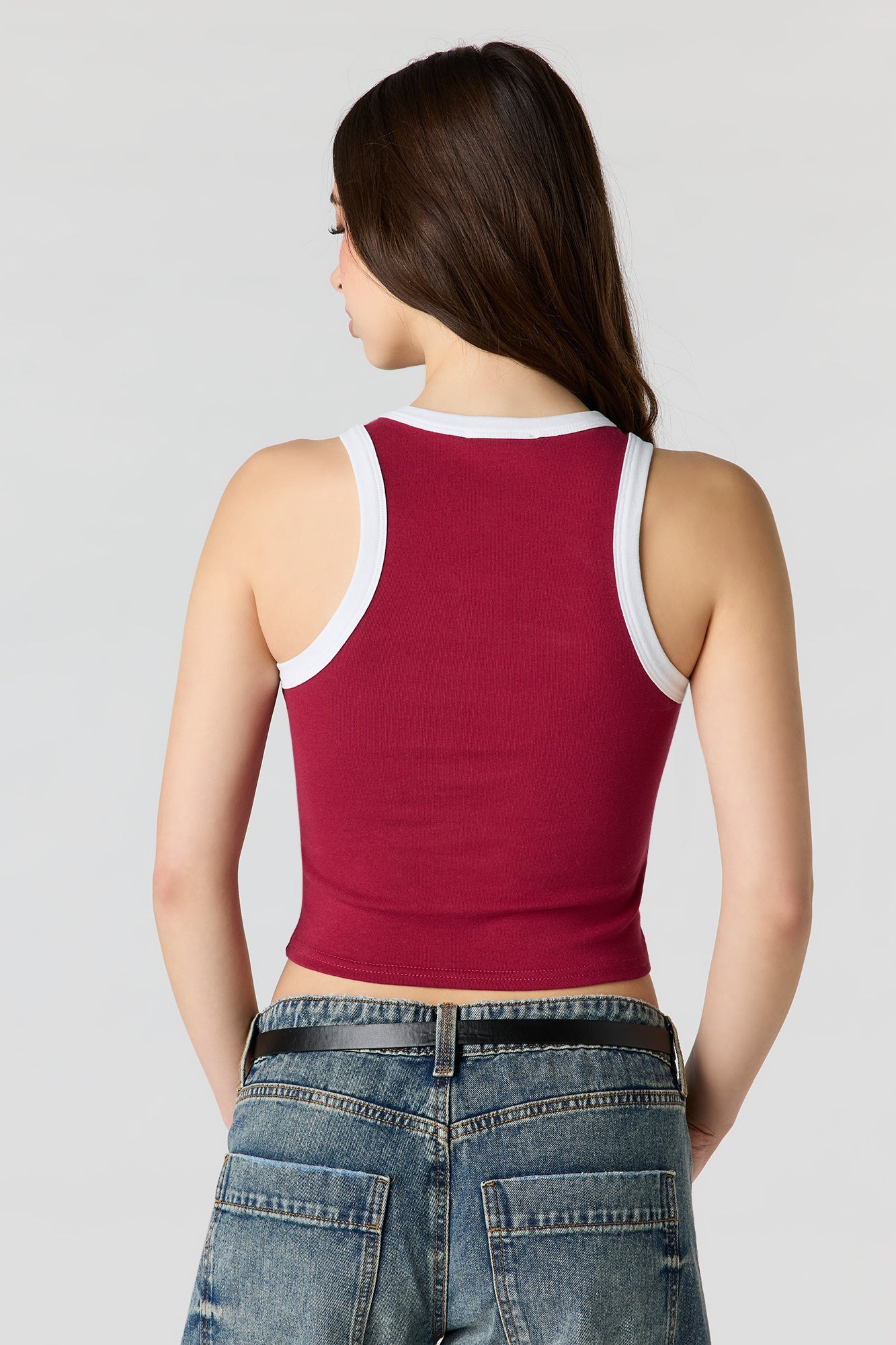 High Neck Graphic Tank