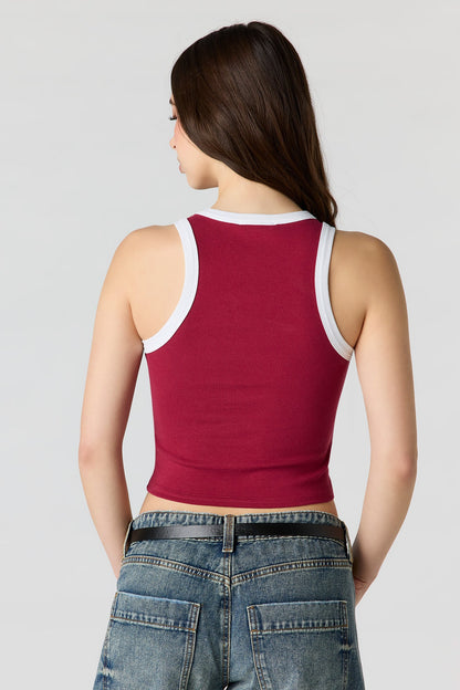 High Neck Graphic Tank