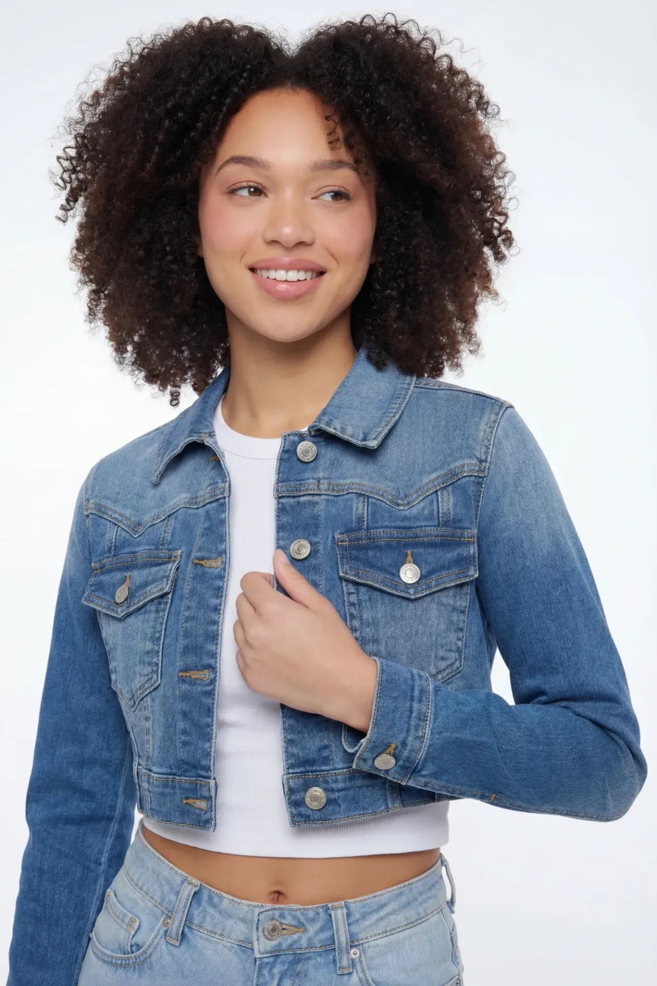 Classic Cropped Denim Jacket