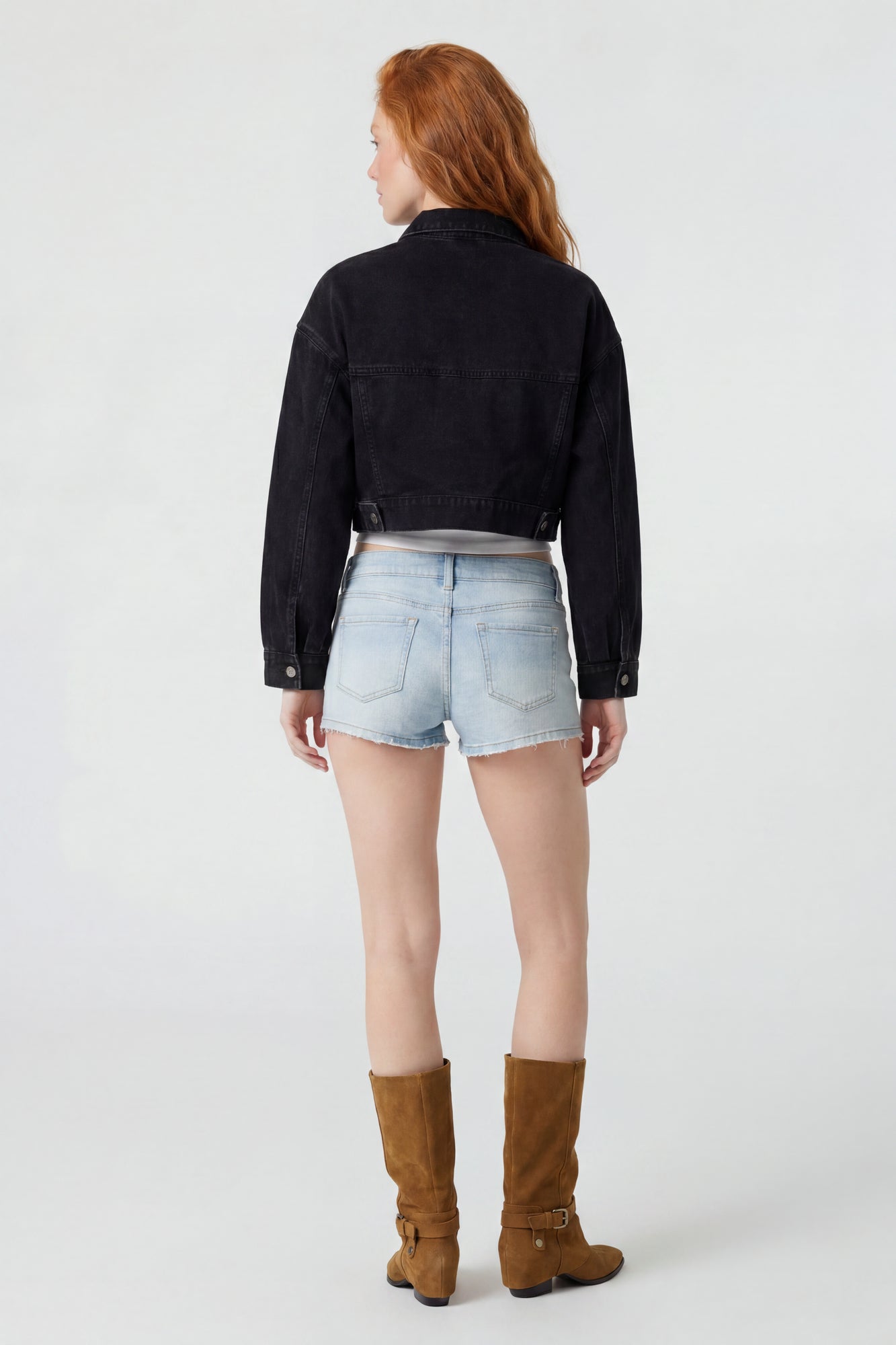 Ripped Cropped Denim Jacket