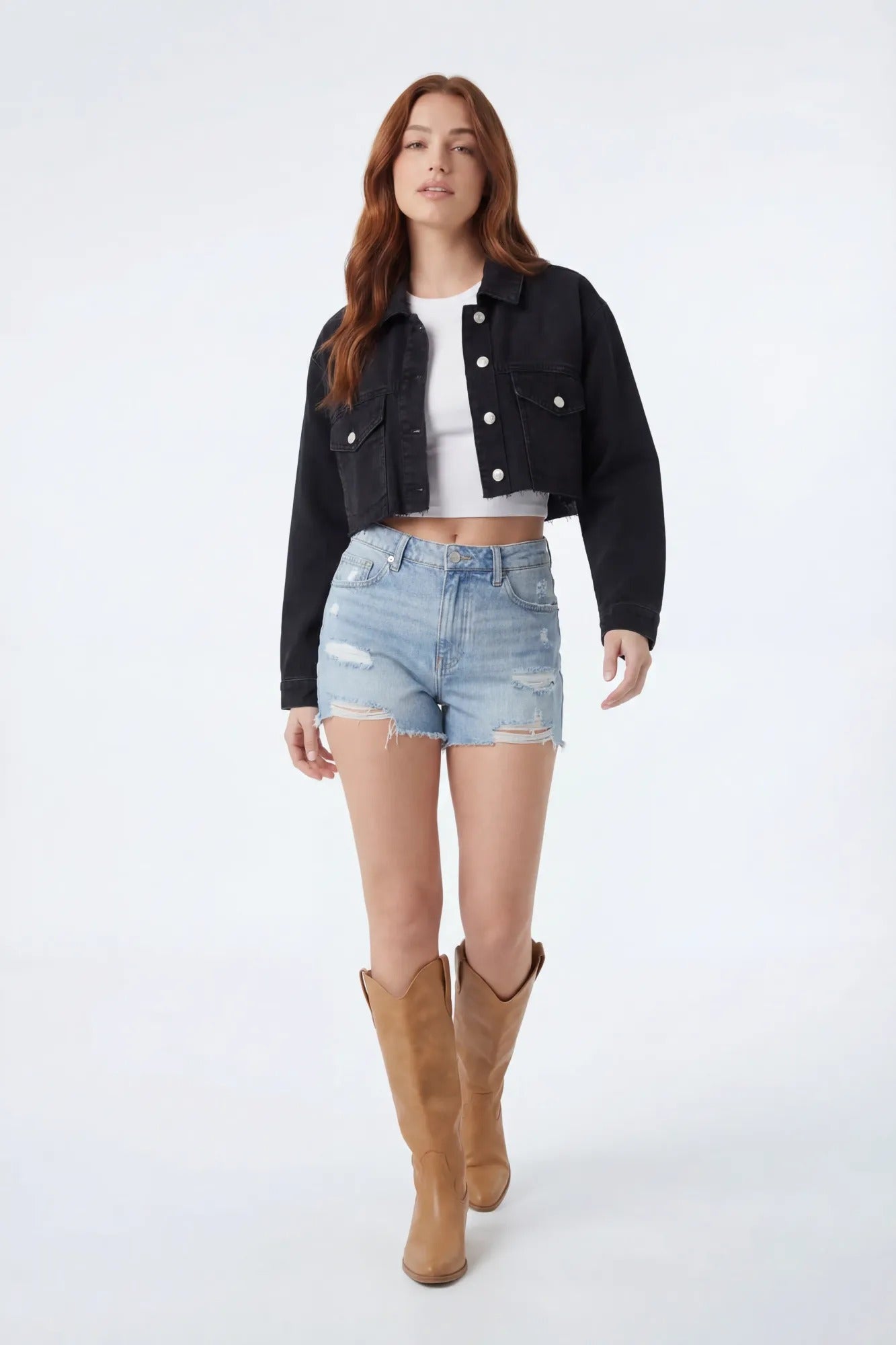 Cropped Denim Jacket