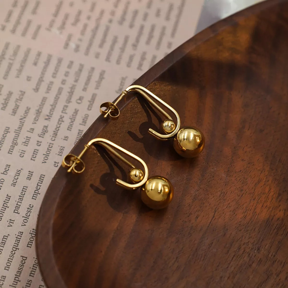 18K Gold-Plated Ball Drop Earrings