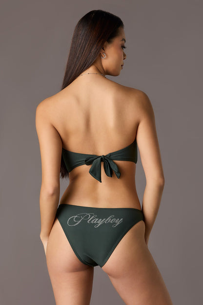 Playboy Rhinestone Cheeky Bikini Bottom