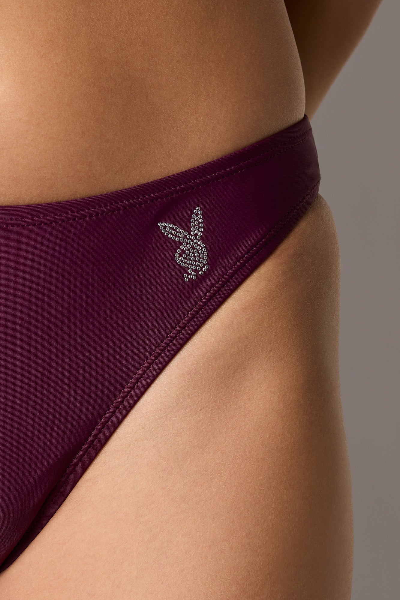 Playboy Rhinestone Cheeky Bikini Bottom
