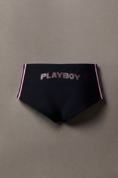 Playboy Rhinestone Cheeky Bikini Bottom