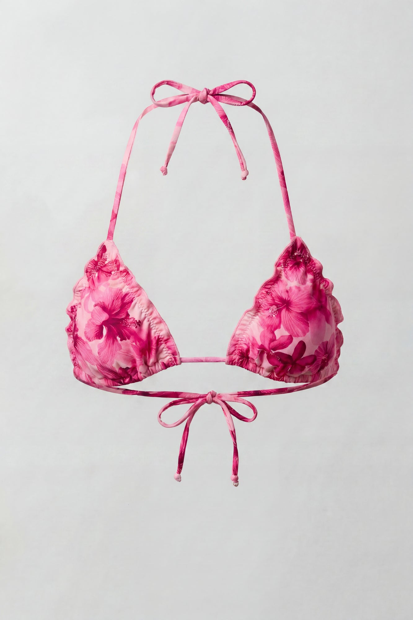 Ruffle Triangle Bikini Top