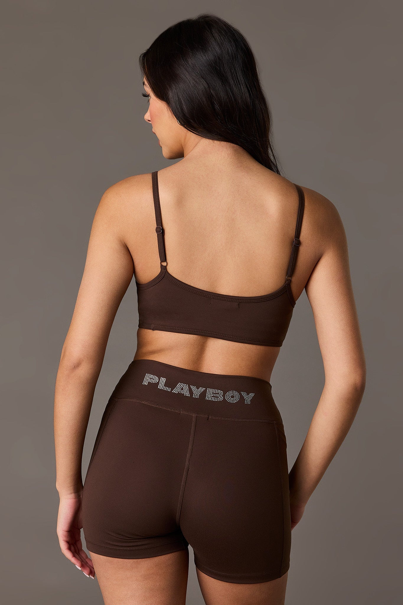 Playboy Active High Density Rhinestone Short 4"